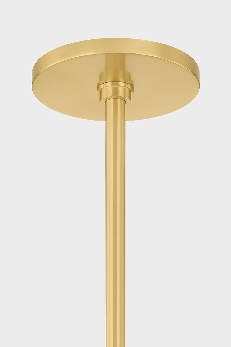 Harpswell Chandelier 43" in aged brass — a Hudson Valley chandelier for dining rooms, entries, and living rooms at Laurie Yapp Home.
