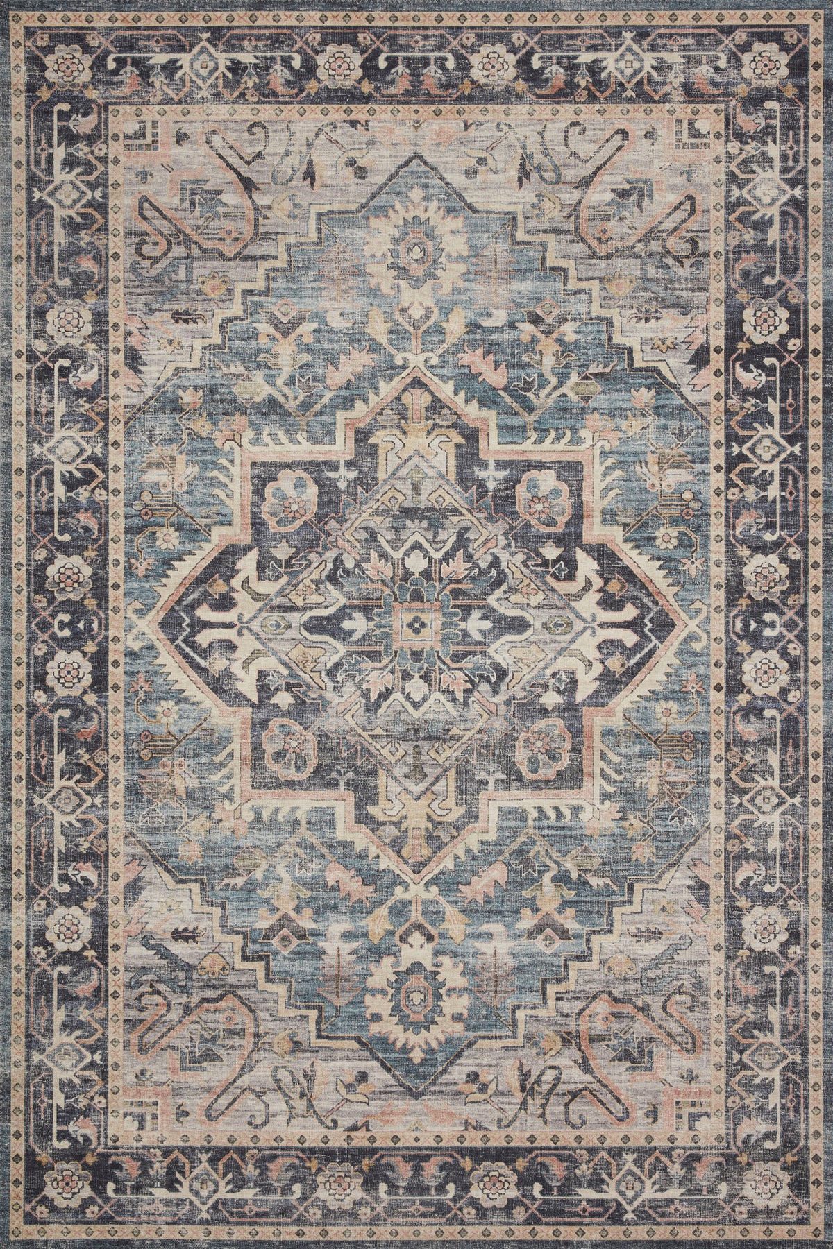 Hathaway Navy / Multi — a Loloi rug at Laurie Yapp Home.