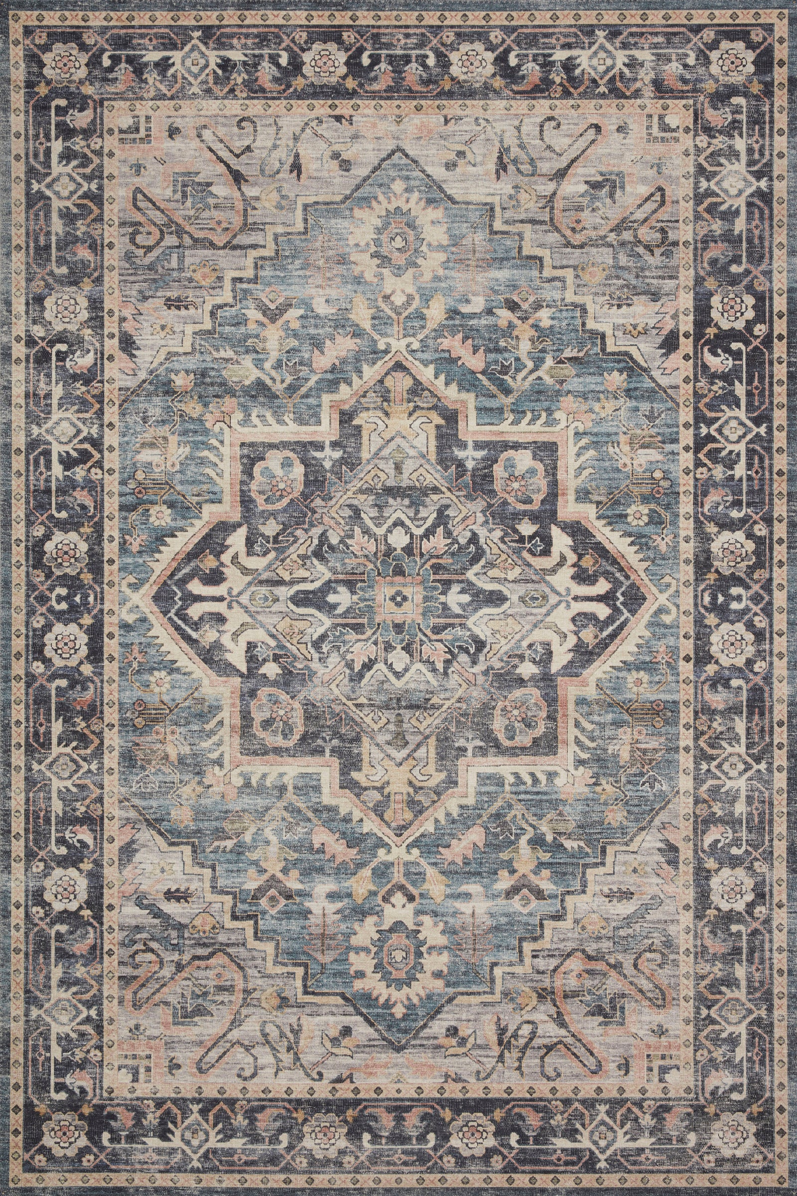 Hathaway Navy / Multi — a Loloi rug at Laurie Yapp Home.