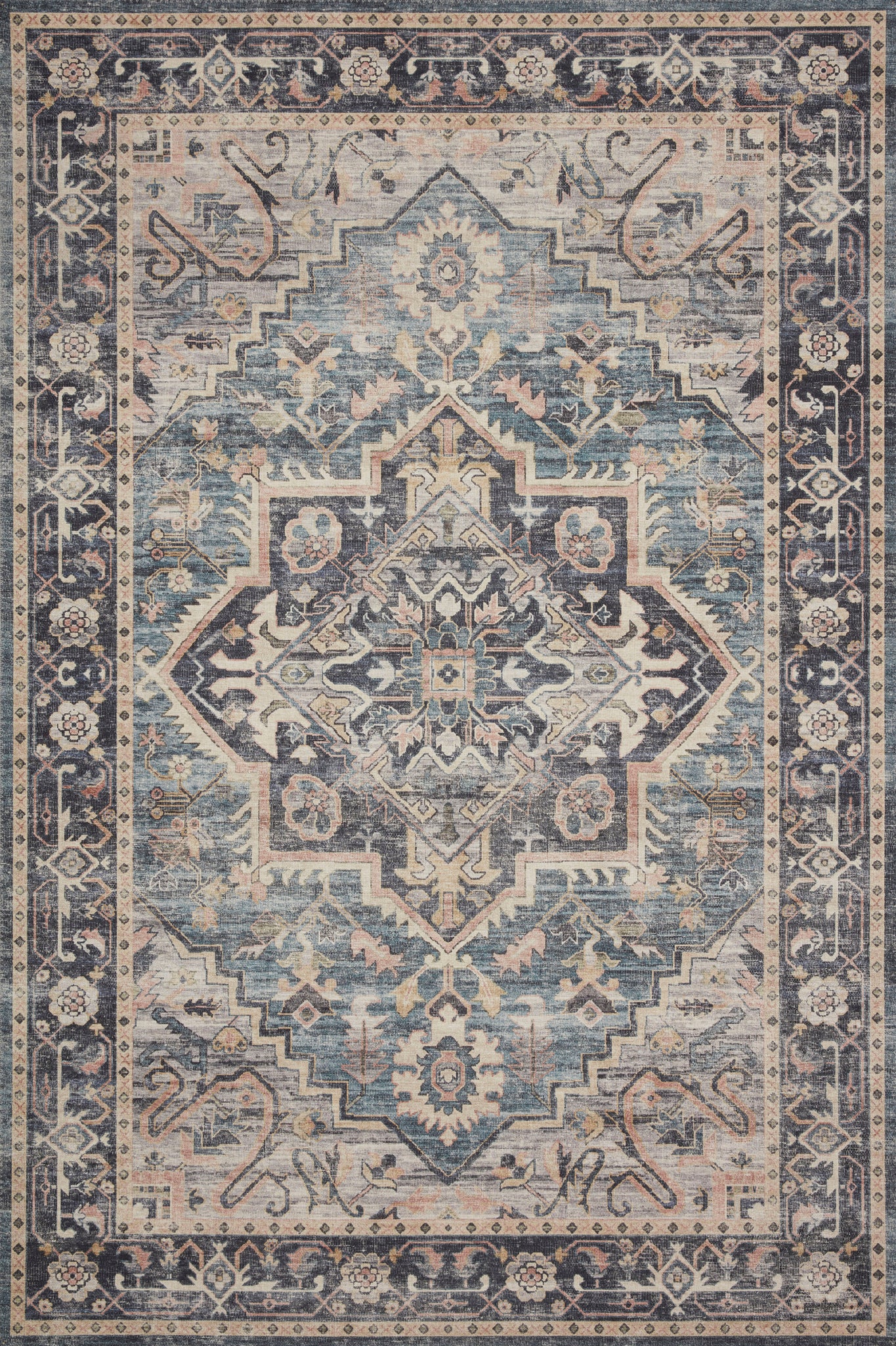 Hathaway Navy / Multi — a Loloi rug at Laurie Yapp Home.