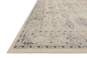 Side view of the Hathaway Beige / Multi rug.