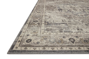 Side view of the Hathaway Steel / Ivory rug.