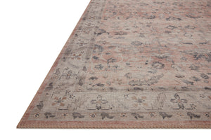 Side view of the Hathaway Blush / Multi rug.