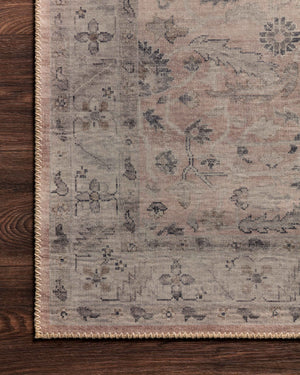 Hathaway Blush / Multi shown in a curated living room setting at Laurie Yapp Home.