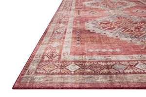 Side view of the Heidi Sunset / Natural rug.