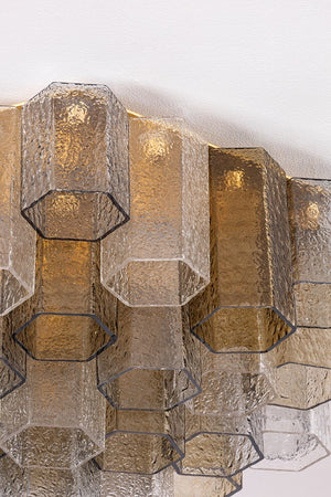 Close-up of the Helsinki Semi Flush 26" showing the shade profile and mounting canopy.