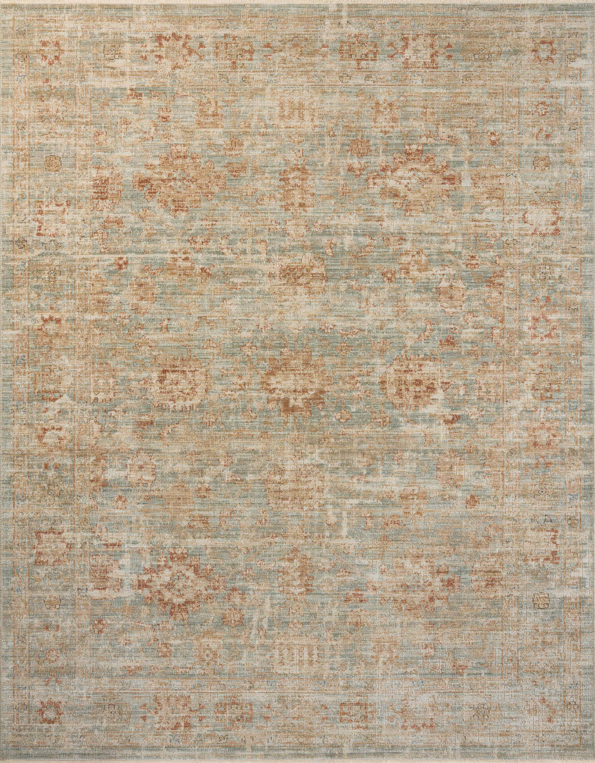 Heritage Aqua / Terracotta — a Loloi rug at Laurie Yapp Home.
