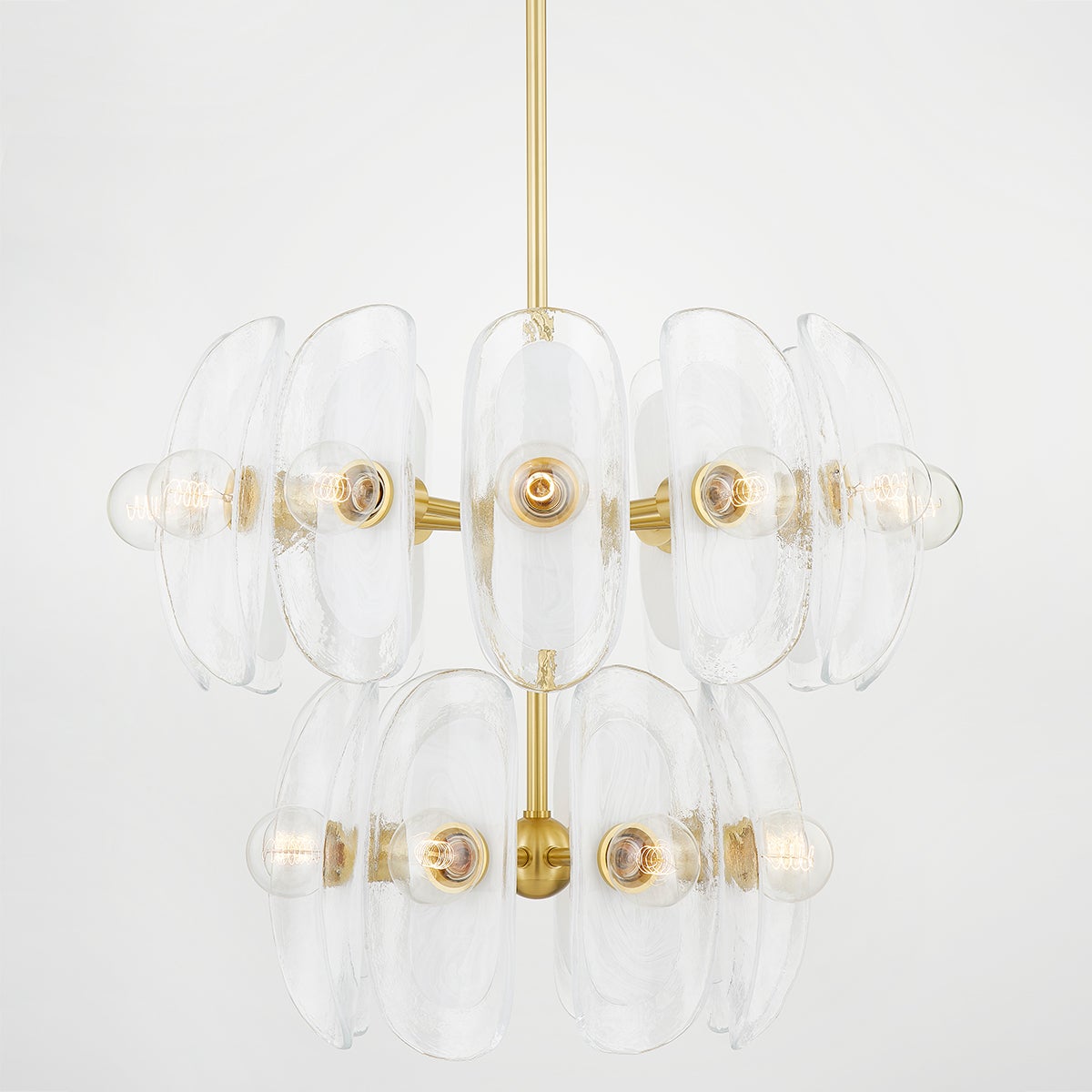 Hilo Chandelier in aged brass — a Hudson Valley chandelier for dining rooms, entries, and living rooms at Laurie Yapp Home.