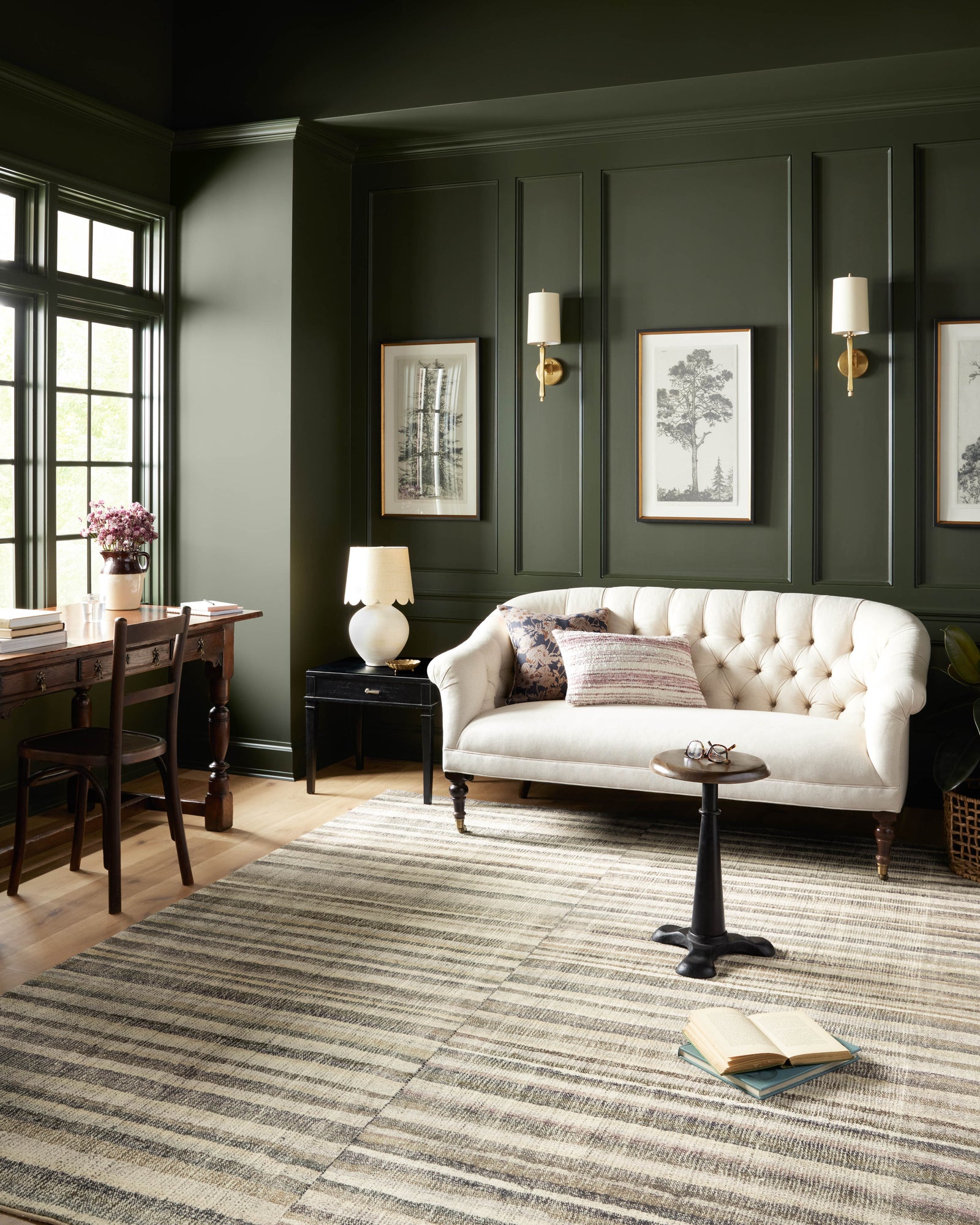 Humphrey Natural / Moss — a Loloi rug at Laurie Yapp Home.