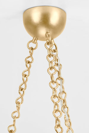 Hayworth Chandelier shown from a second angle to highlight the frame, arms, and shade detail.