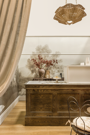Hayworth Chandelier styled in a two-story entry for warm, layered light at Laurie Yapp Home.