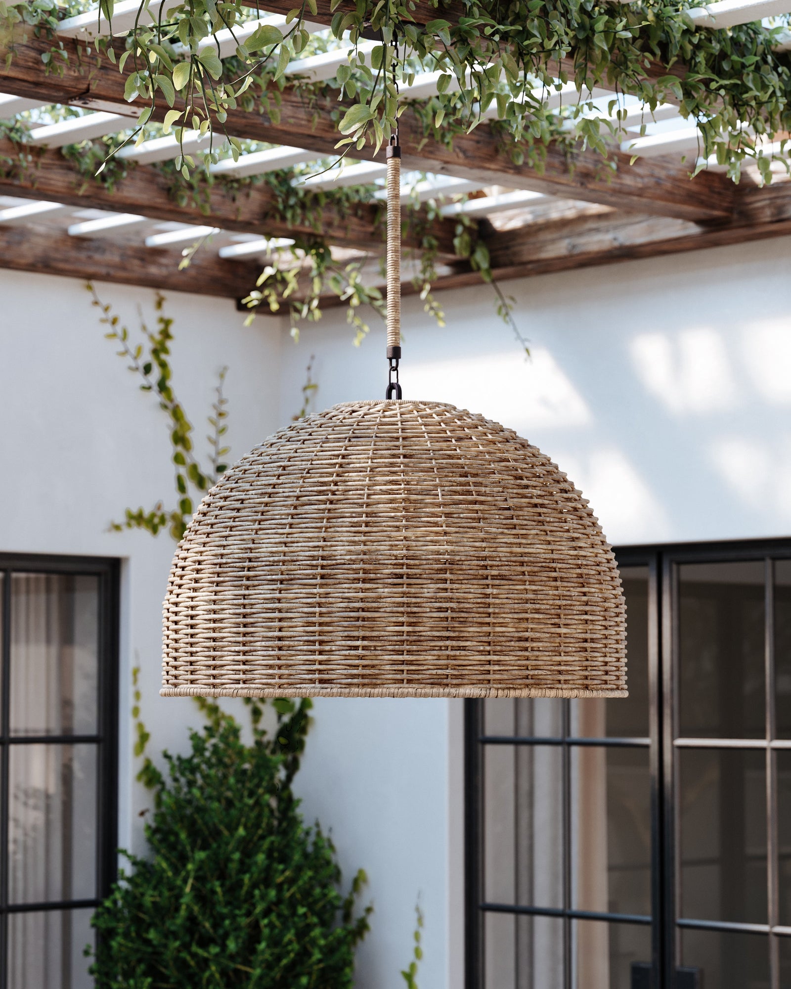 Huxley Exterior Pendant 34" — a Troy pendant for kitchens, entries, and dining rooms at Laurie Yapp Home.