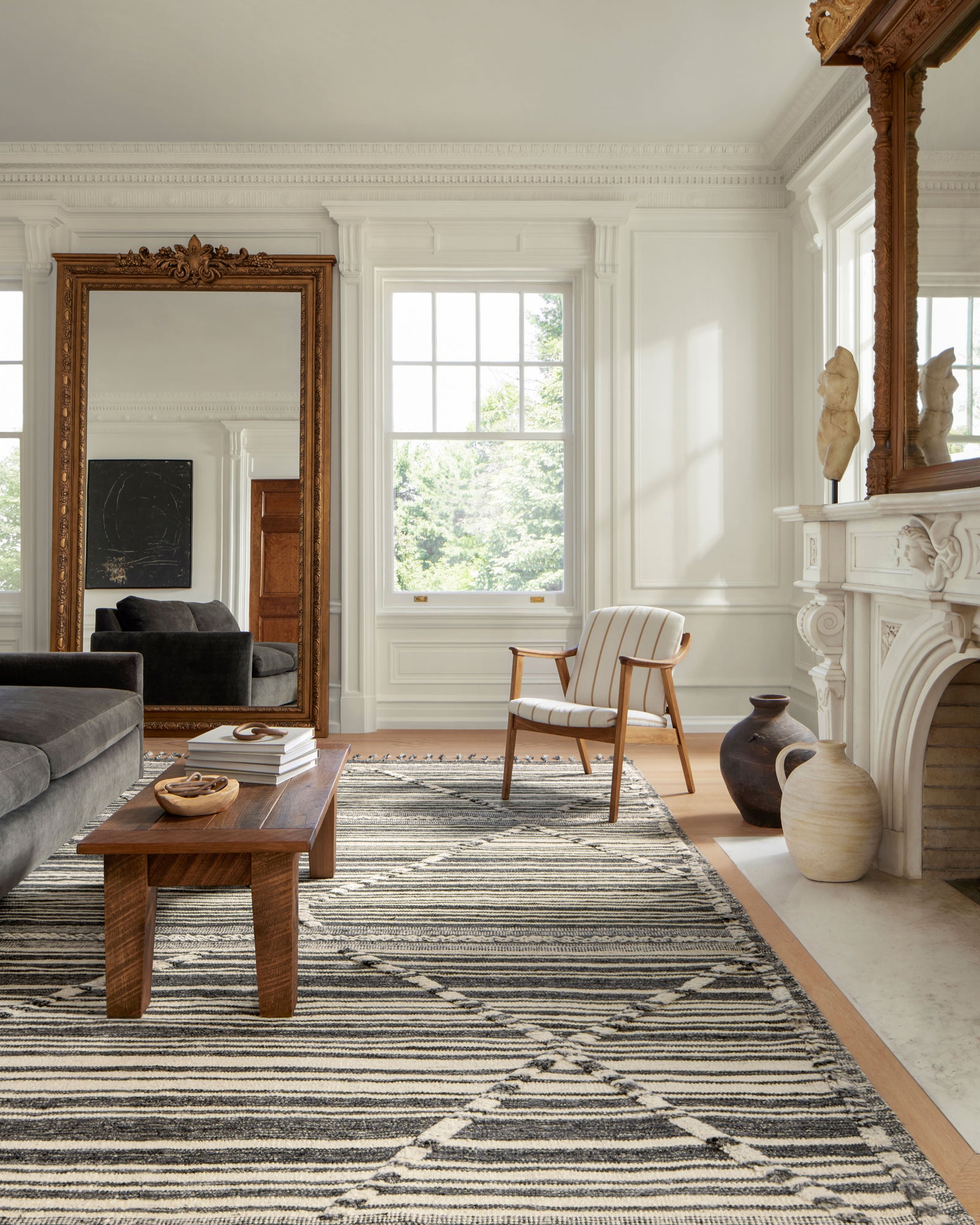 Iman Ivory / Charcoal — a Loloi rug at Laurie Yapp Home.