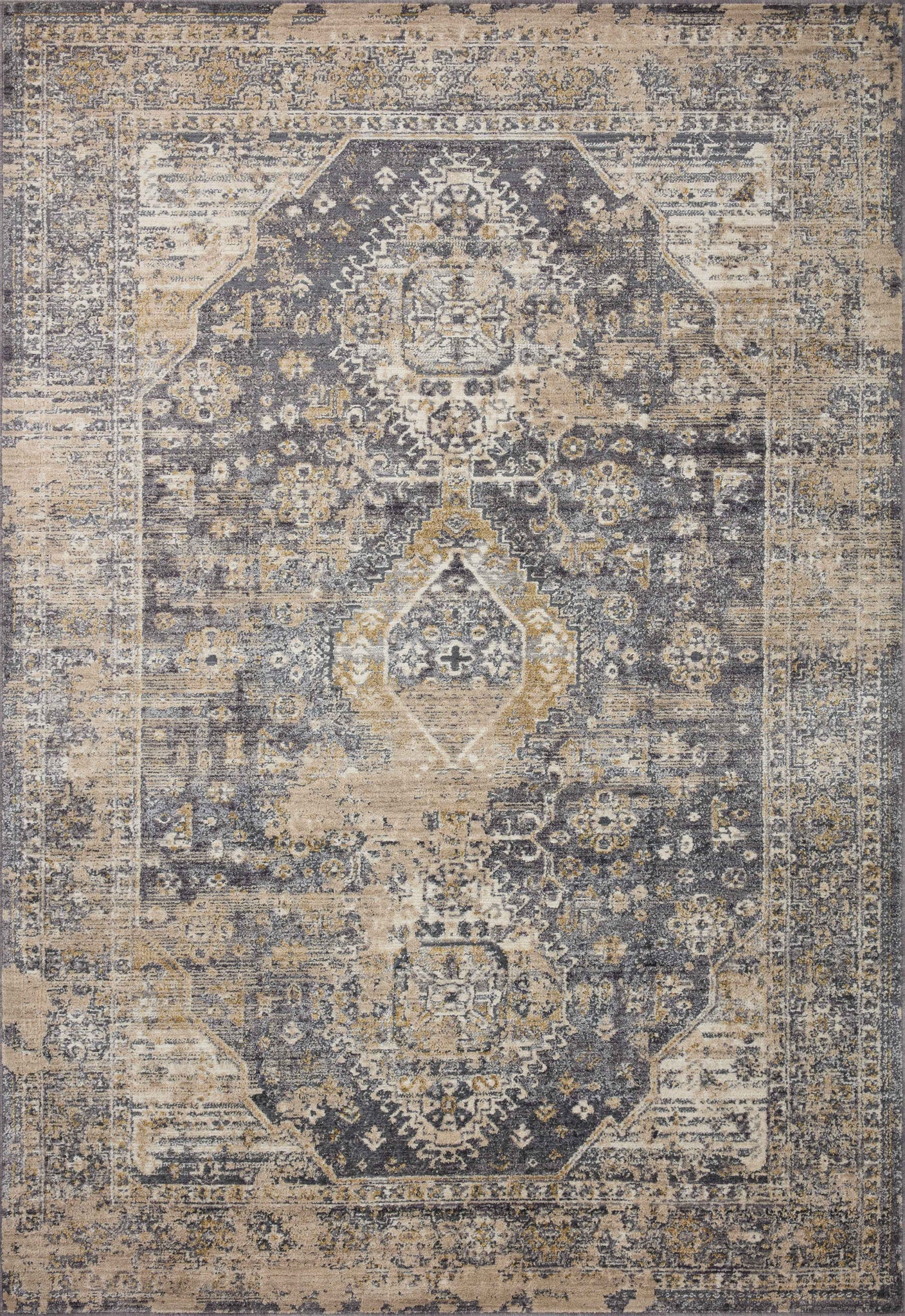 Indra Charcoal / Natural — a Loloi rug at Laurie Yapp Home.