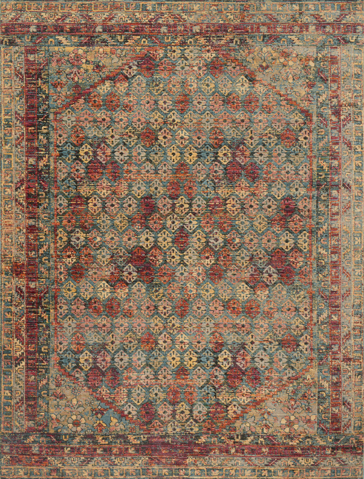 Javari Slate / Berry — a Loloi rug at Laurie Yapp Home.