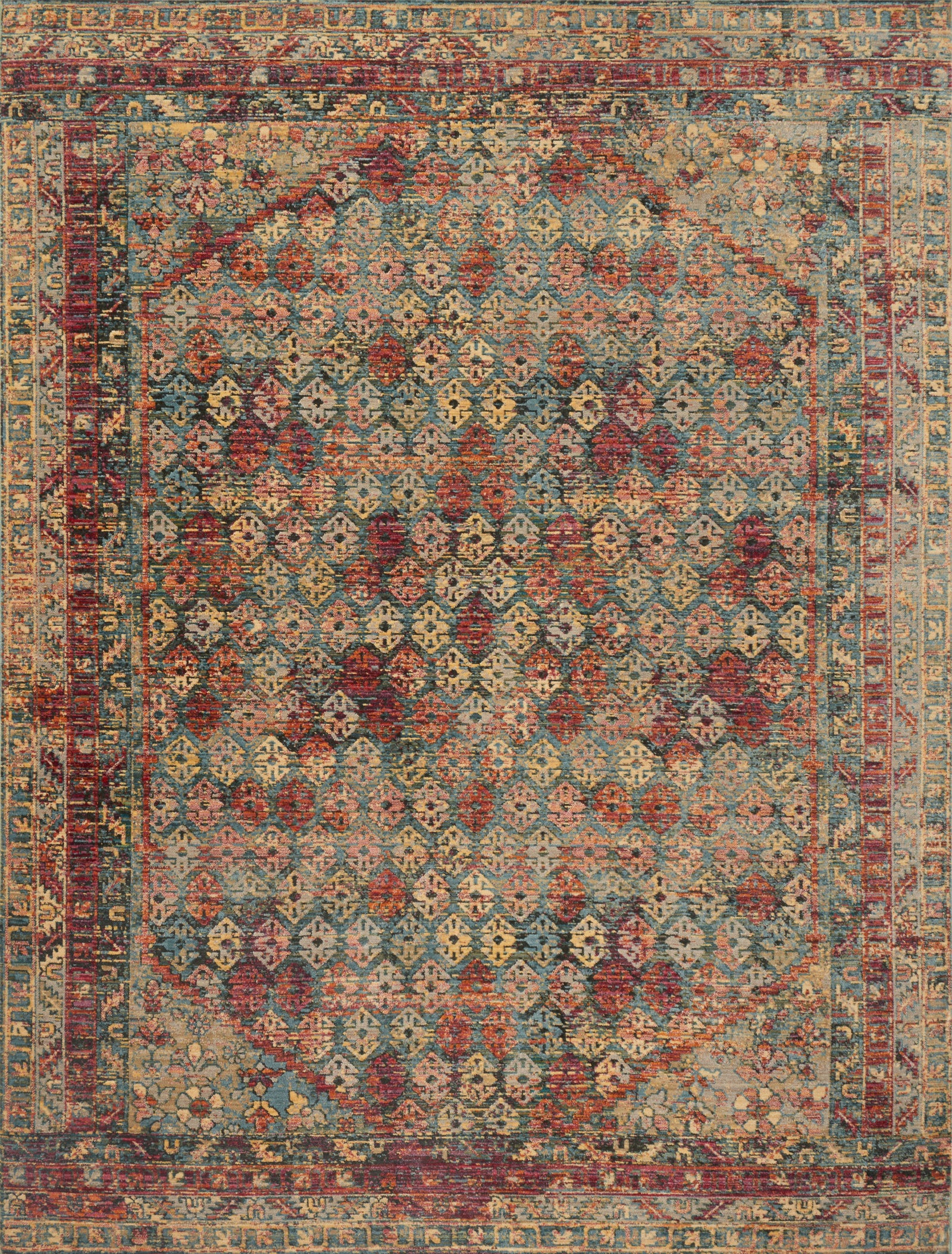 Javari Slate / Berry — a Loloi rug at Laurie Yapp Home.