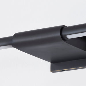 Close-up of the Jerome Picture Light 22.25" in bronze showing the arm curve and shade proportion.