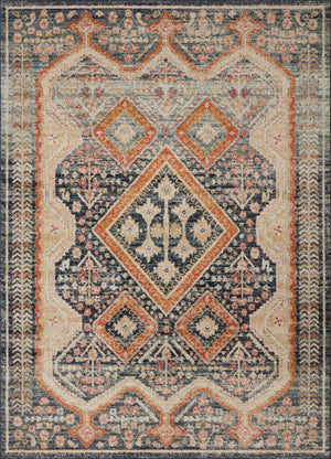 Jocelyn Navy / Multi — a Loloi rug at Laurie Yapp Home.