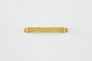 Judd Picture Light 18.5" in aged brass shown from the front to reveal the arm curve and shade proportion.