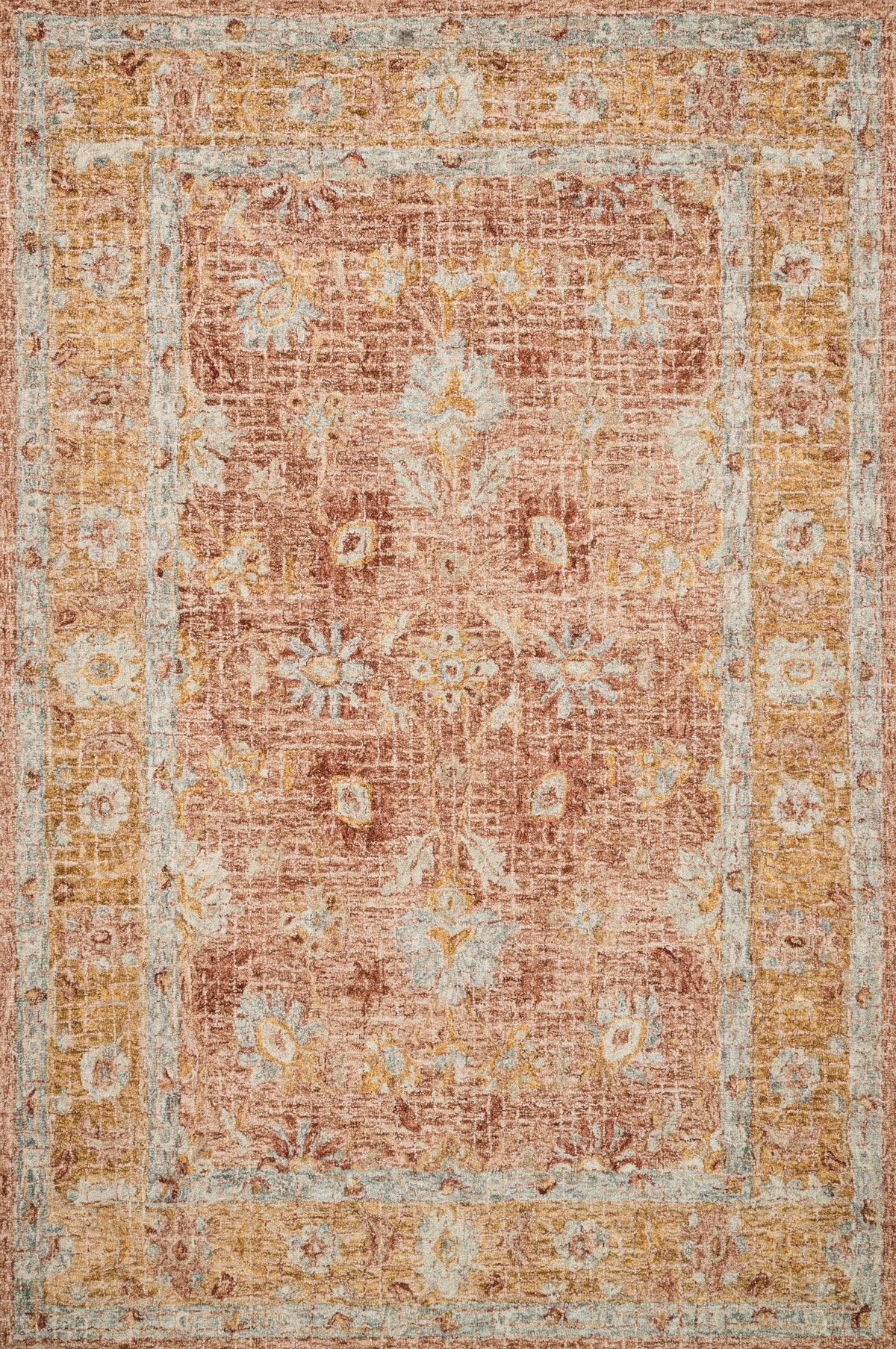 Julian Terracotta / Gold — a Loloi rug at Laurie Yapp Home.