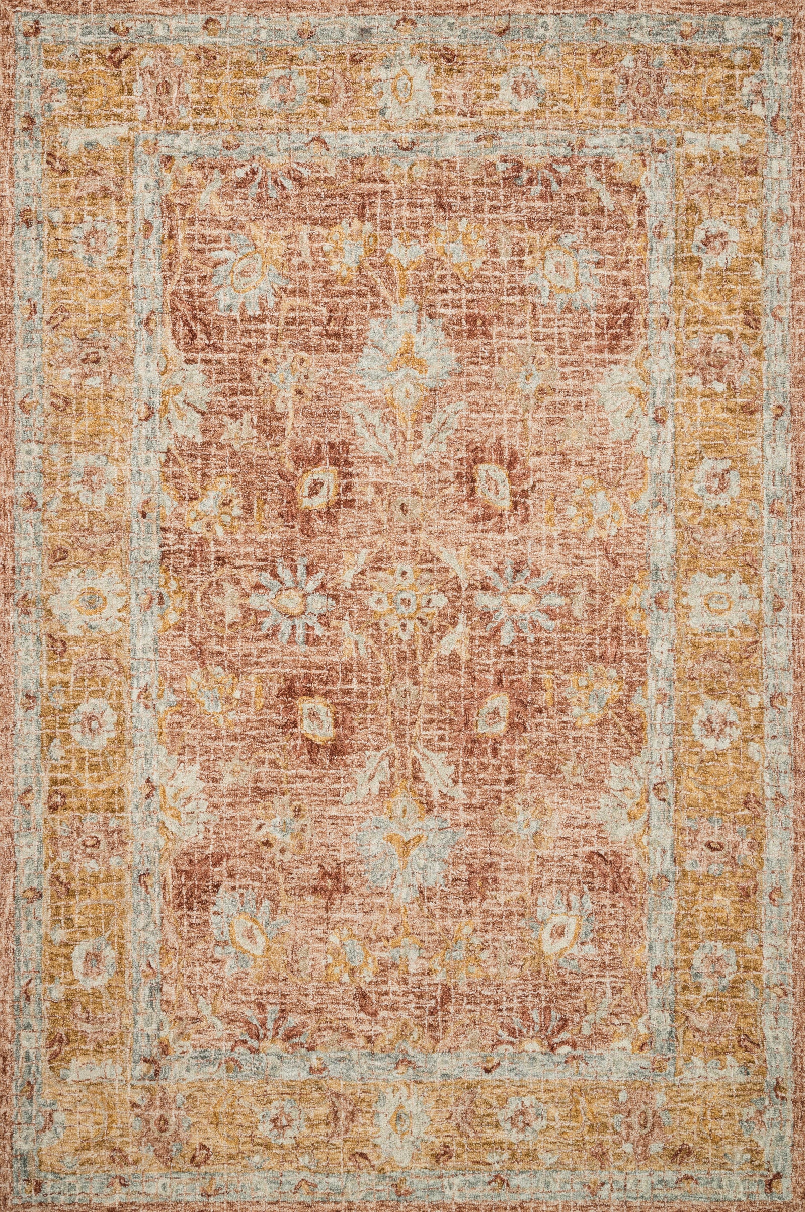 Julian Terracotta / Gold — a Loloi rug at Laurie Yapp Home.