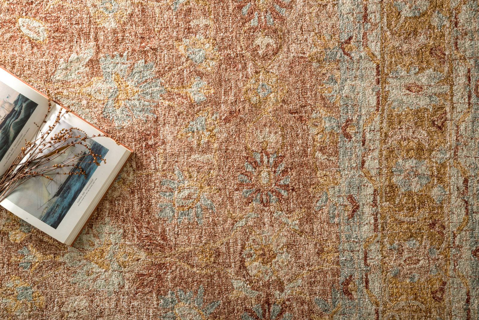 Julian Terracotta / Gold — a Loloi rug at Laurie Yapp Home.