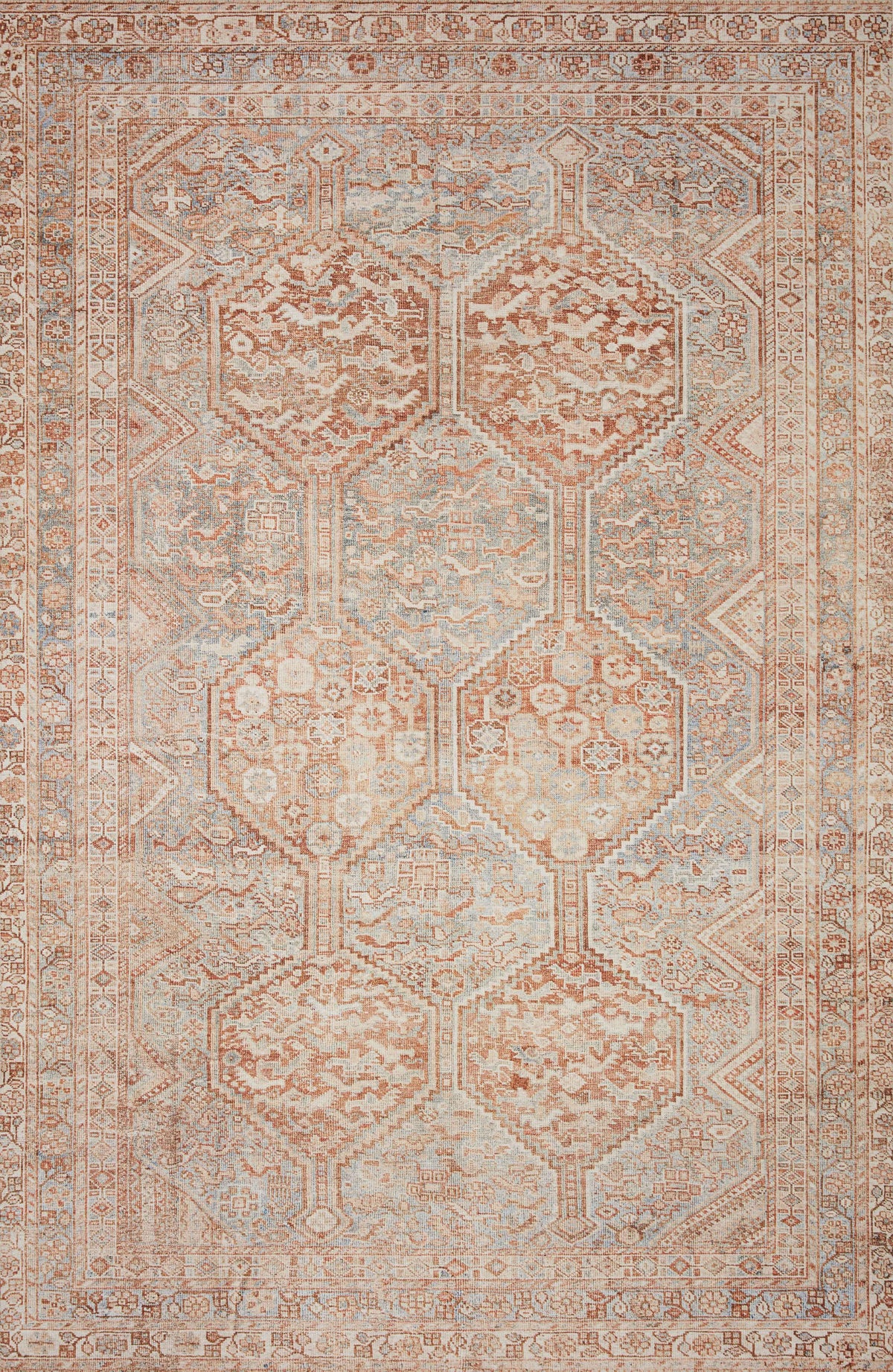 Jules Tangerine / Mist — a Loloi rug at Laurie Yapp Home.