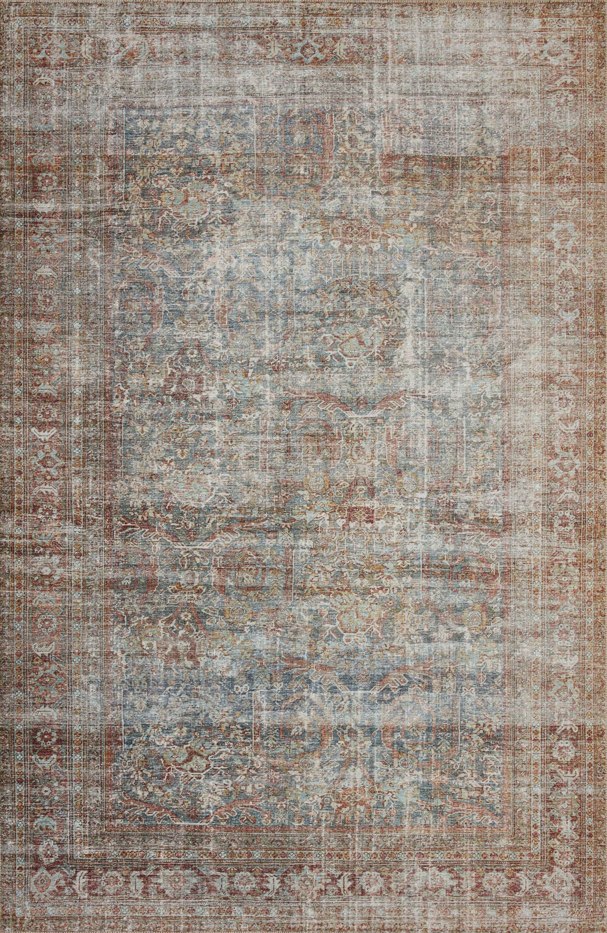 Jules Lagoon / Brick — a Loloi rug at Laurie Yapp Home.