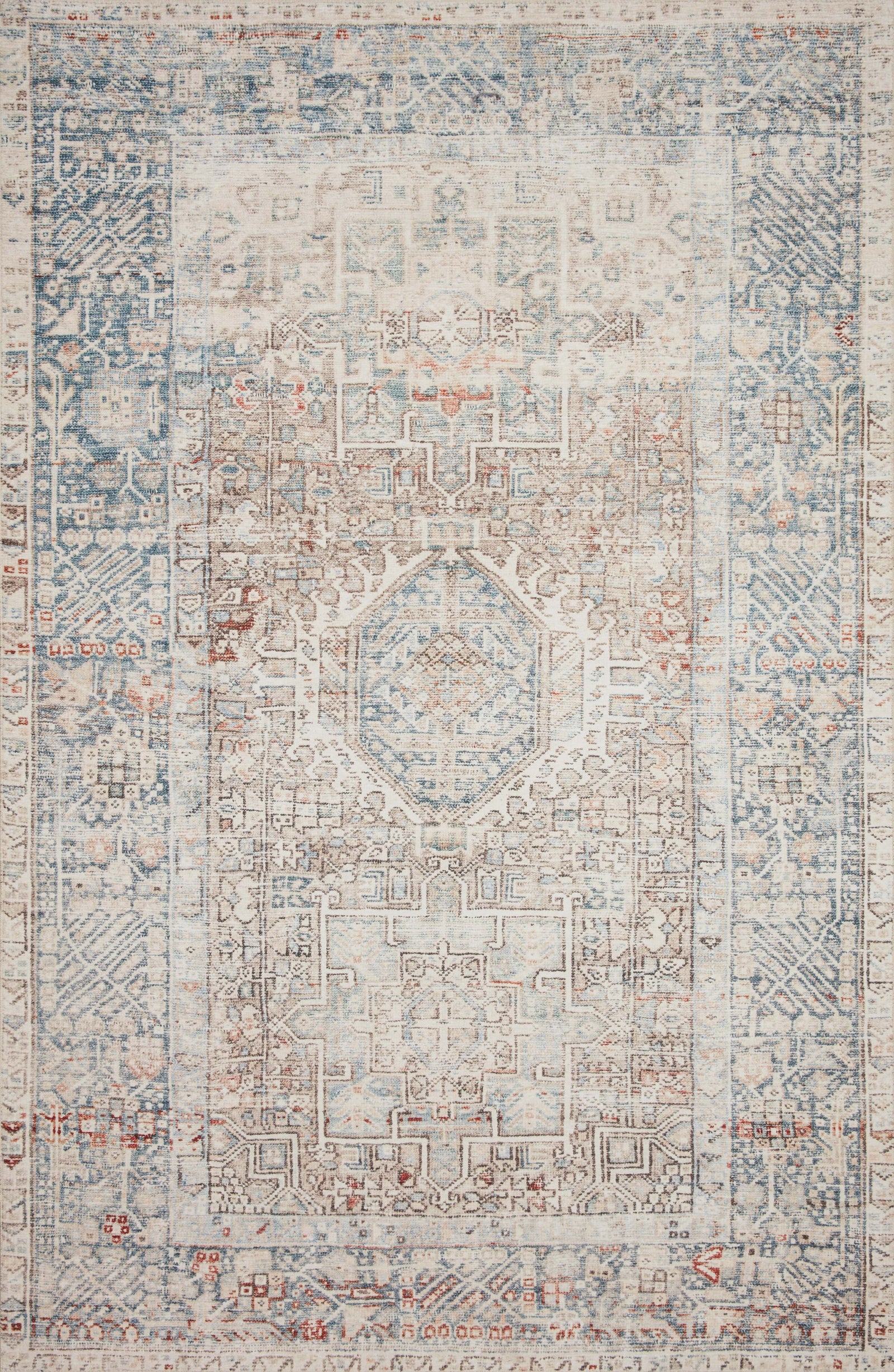 Jules Natural / Ocean — a Loloi rug at Laurie Yapp Home.