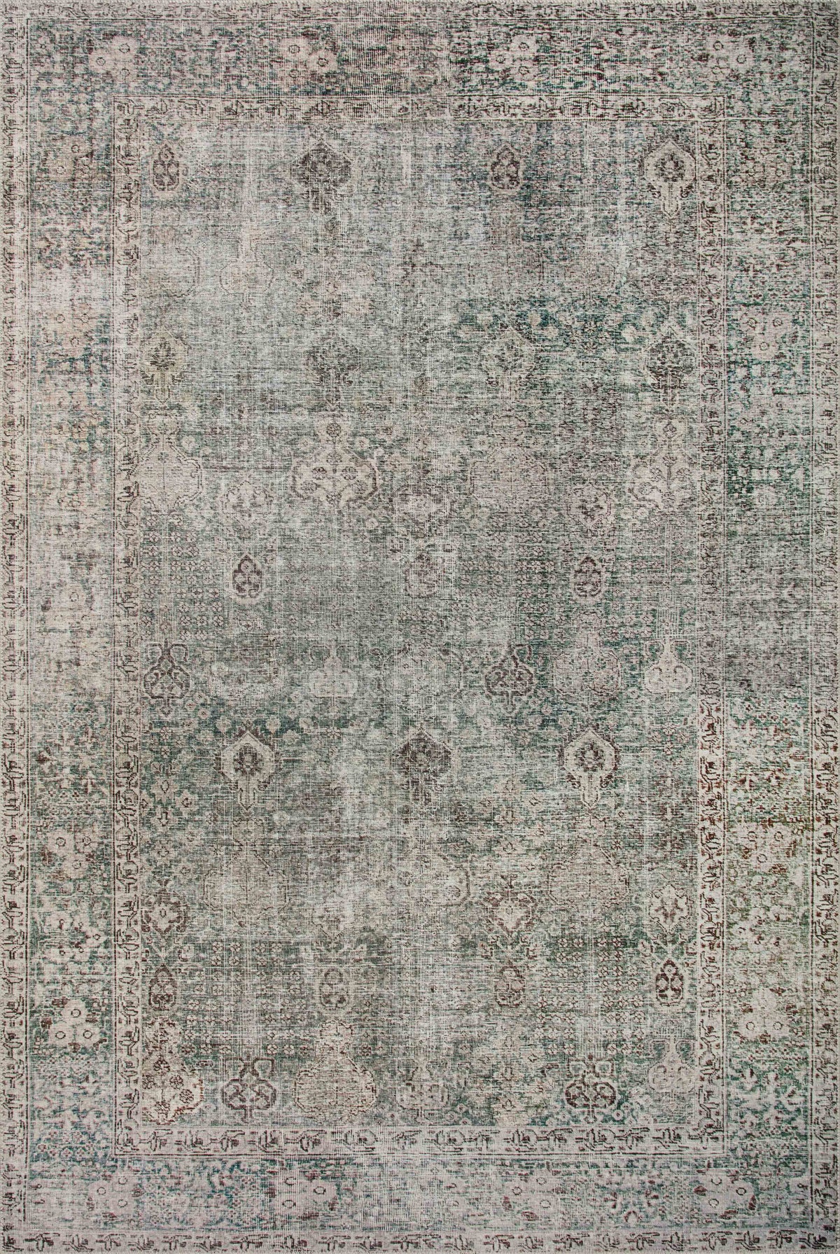 Jules Emerald / Antique Ivory — a Loloi rug at Laurie Yapp Home.