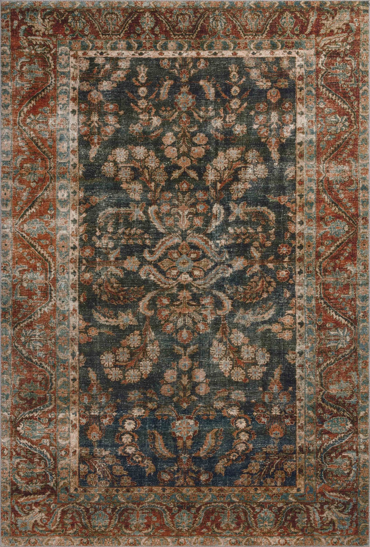 Jules Ocean / Spice — a Loloi rug at Laurie Yapp Home.