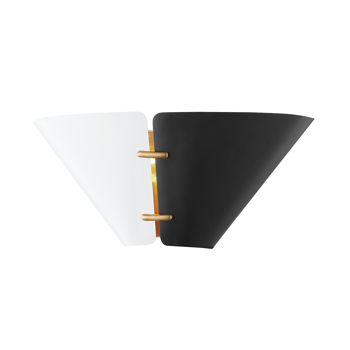 Split Wall Sconce in aged brass — a Hudson Valley wall sconce for bathrooms, hallways, and living rooms at Laurie Yapp Home.
