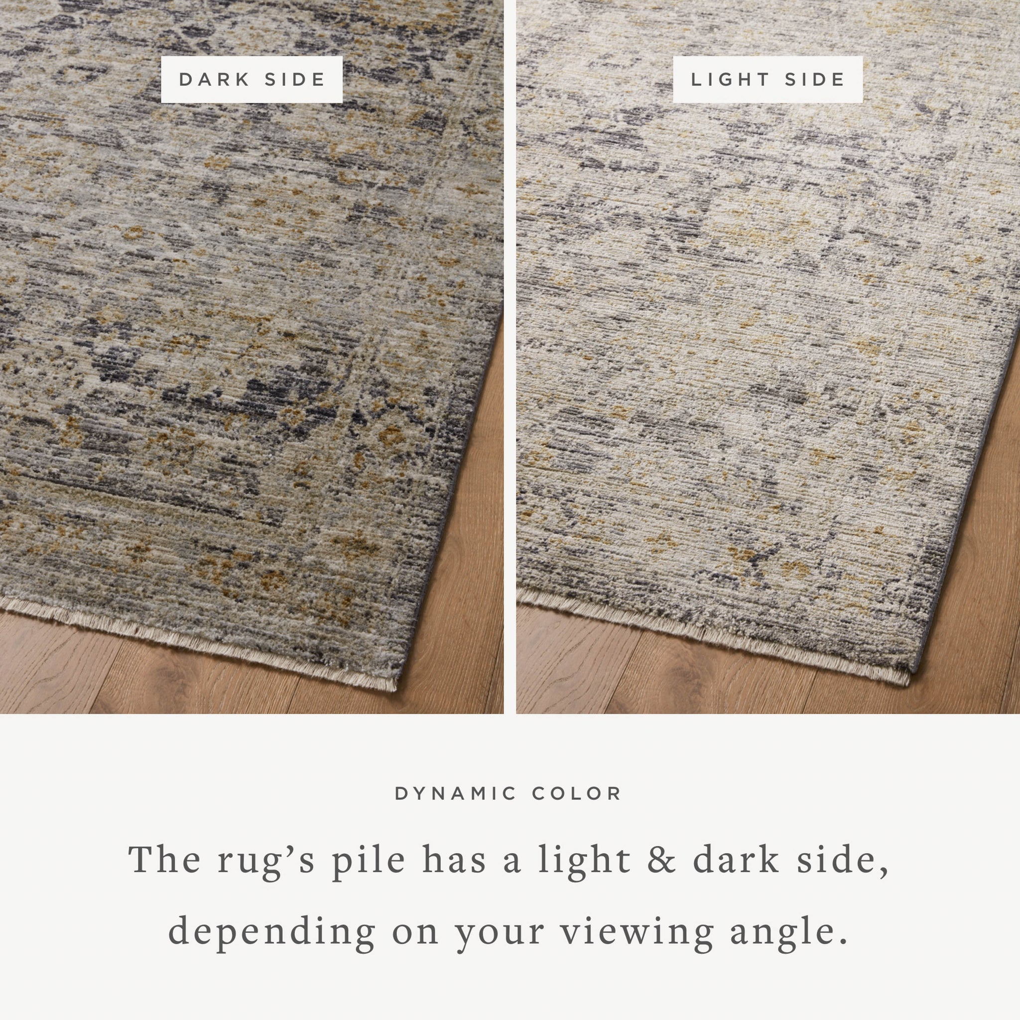 Katherine Charcoal / Gold shown from a different angle to reveal its pattern.