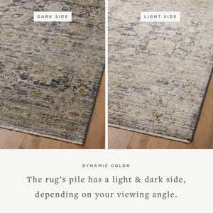 Katherine Charcoal / Gold shown from a different angle to reveal its pattern.
