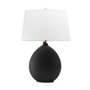 Denali Table Lamp in black — a Hudson Valley table lamp for living rooms, entries, and bedrooms at Laurie Yapp Home.