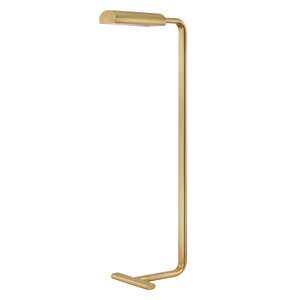 Renwick Floor Lamp in aged brass — a Hudson Valley floor lamp for living rooms and reading nooks at Laurie Yapp Home.