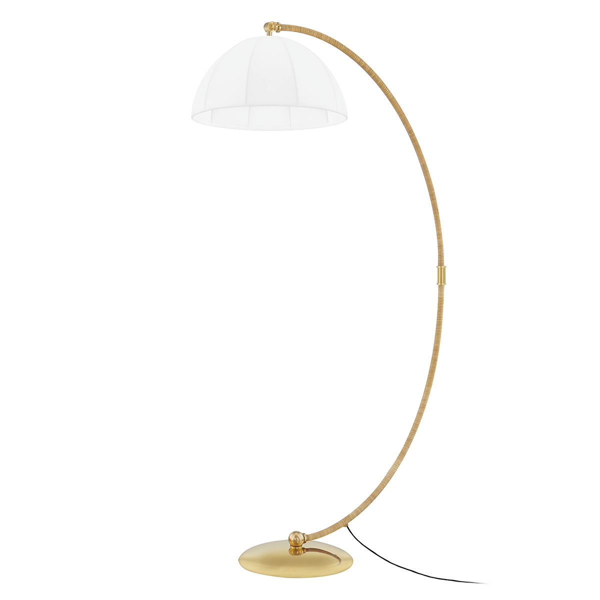 Montague Floor Lamp in aged brass — a Hudson Valley floor lamp for living rooms and reading nooks at Laurie Yapp Home.