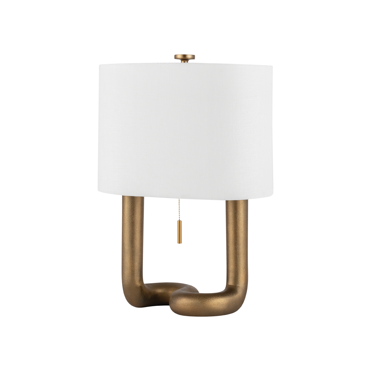 Armonk Table Lamp in aged brass — a Hudson Valley table lamp for living rooms, entries, and bedrooms at Laurie Yapp Home.
