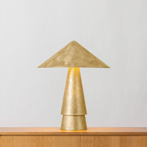Foxton Table Lamp shown from the front to reveal the base and shade proportions.