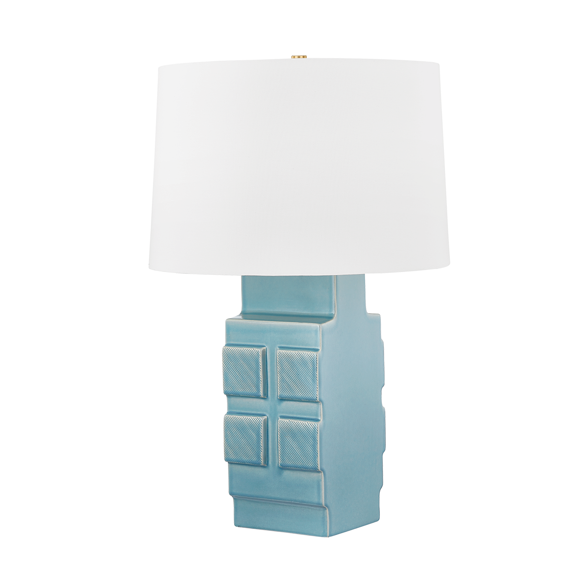 Sarai Table Lamp in aged brass — a Hudson Valley table lamp for living rooms, entries, and bedrooms at Laurie Yapp Home.