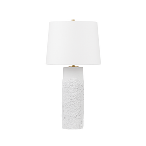 Tolland Table Lamp in aged brass — a Hudson Valley table lamp for living rooms, entries, and bedrooms at Laurie Yapp Home.