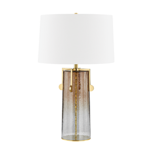 Wildwood Table Lamp in aged brass — a Hudson Valley table lamp for living rooms, entries, and bedrooms at Laurie Yapp Home.