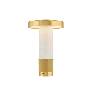 Sefton Rechargeable Table Lamp in aged brass — a Hudson Valley rechargeable table lamp for curated interiors at Laurie Yapp Home.