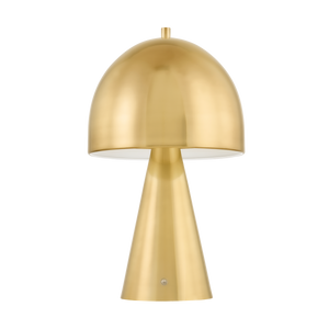 Hopkinton Rechargeable Table Lamp in aged brass — a Hudson Valley rechargeable table lamp for curated interiors at Laurie Yapp Home.