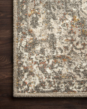 Side view of the Landscape Sand / Graphite rug.