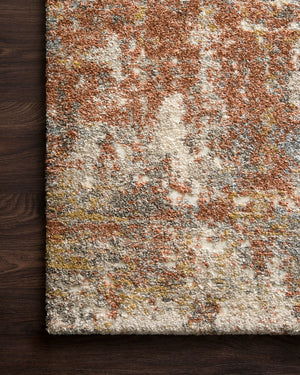 Side view of the Landscape Rust rug.