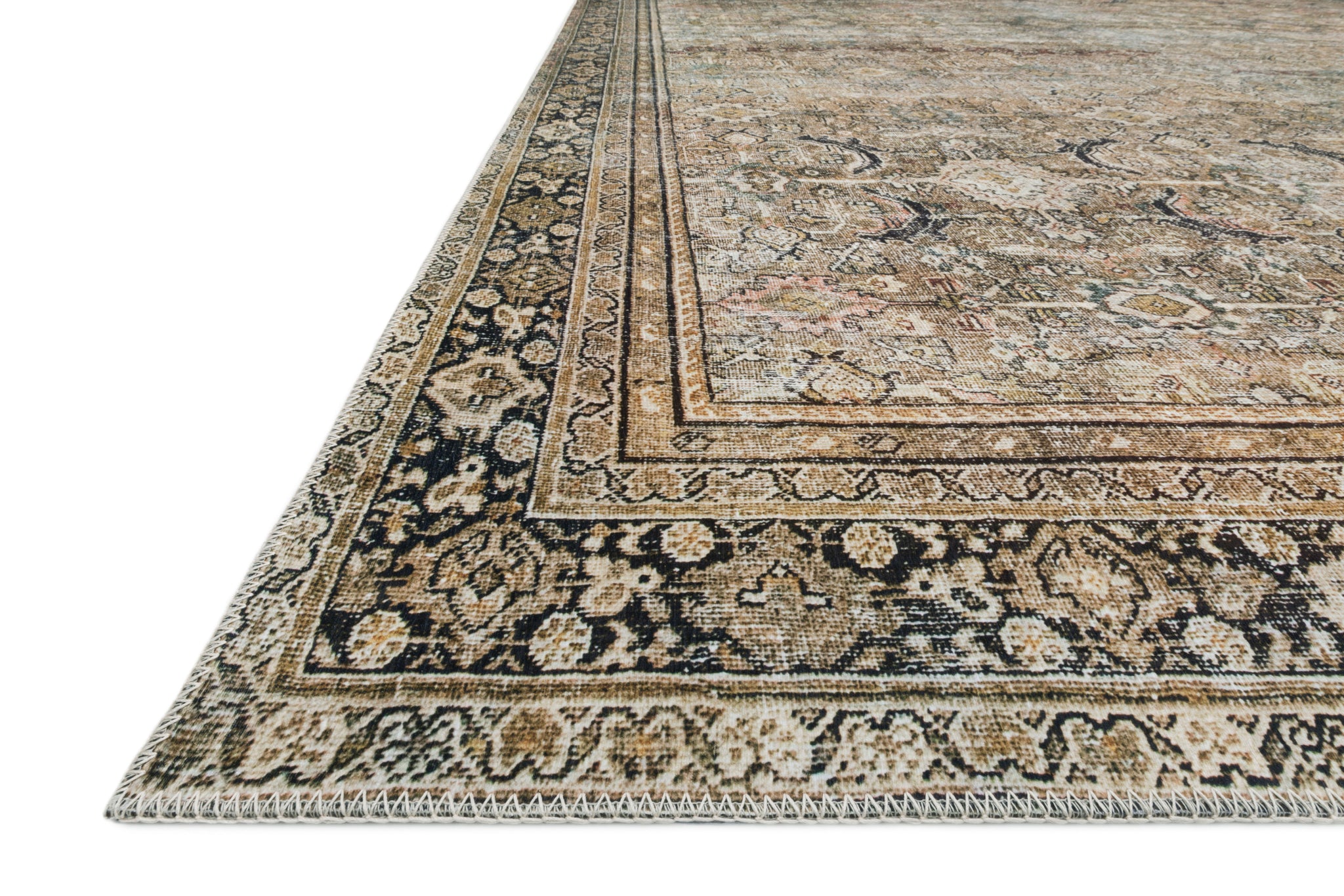 Layla Olive / Charcoal shown from a different angle to reveal its pattern.