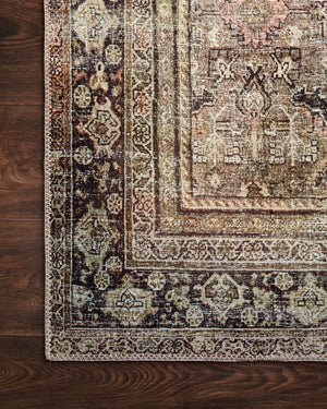 Layla Olive / Charcoal shown from a different angle to reveal its pattern.