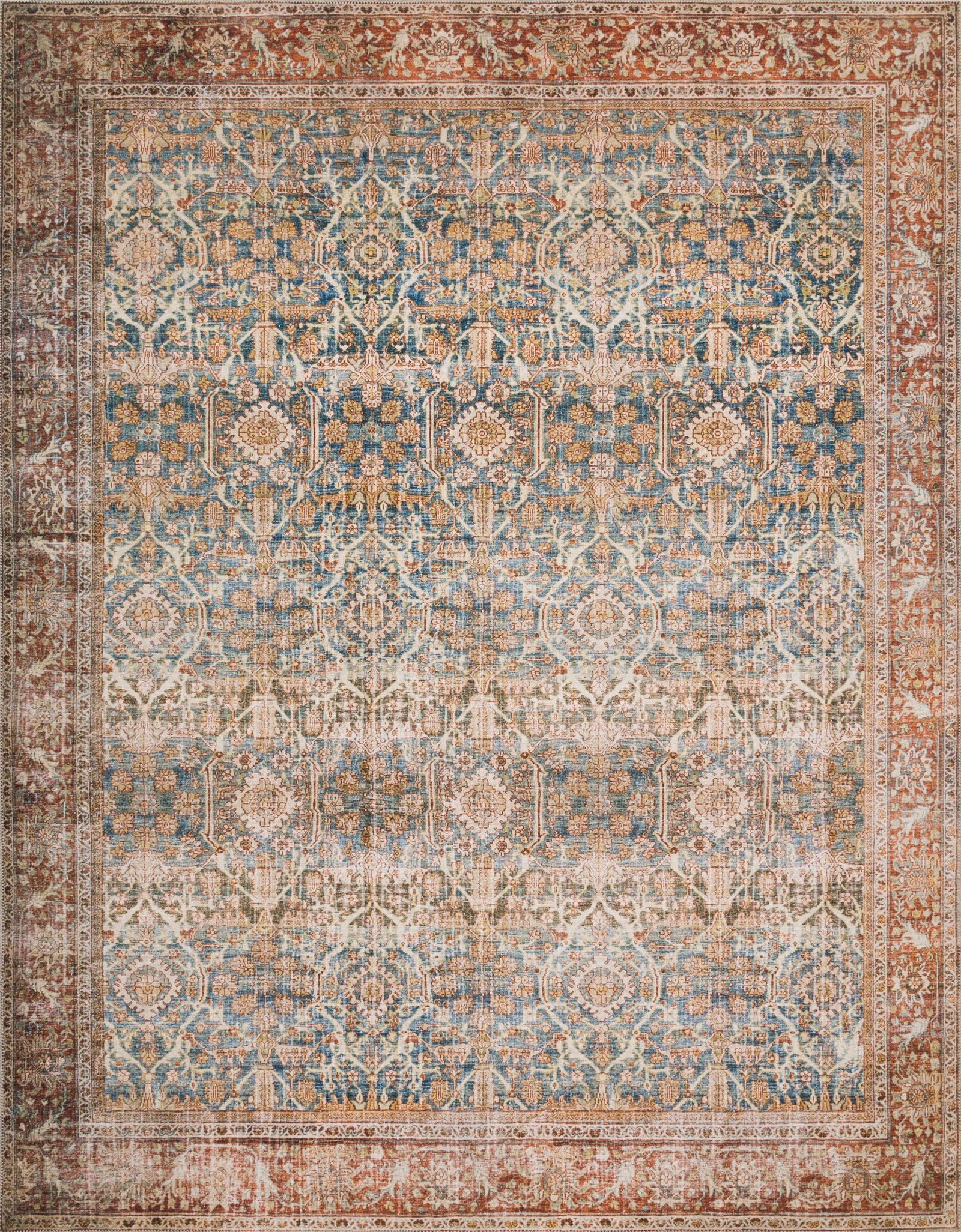 Layla Ocean / Rust — a Loloi rug at Laurie Yapp Home.