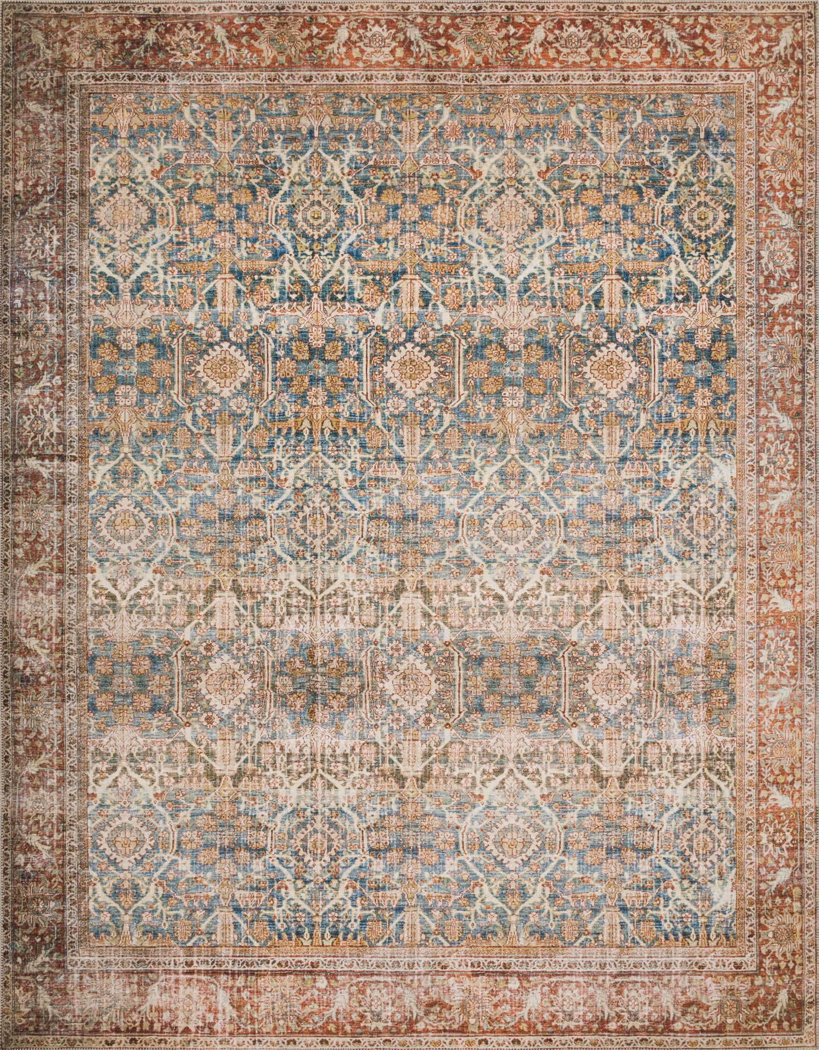 Layla Ocean / Rust — a Loloi rug at Laurie Yapp Home.